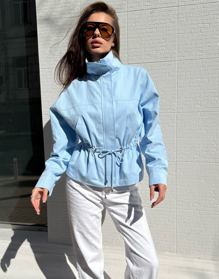 Women's Stand Collar Relaxed Jacket - photo 12