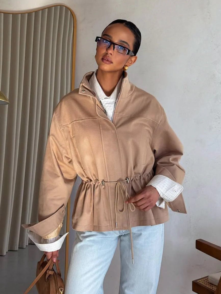 Women's Stand Collar Relaxed Jacket - photo 2