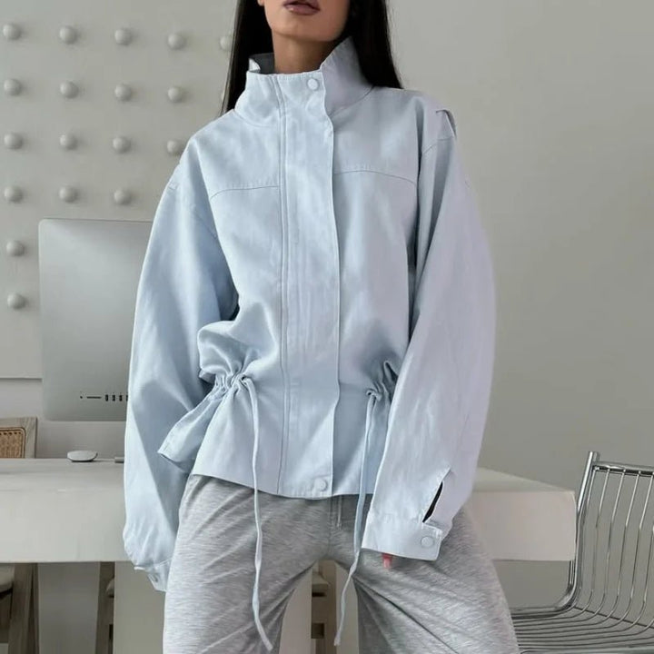 Women's Stand Collar Relaxed Jacket - photo 4