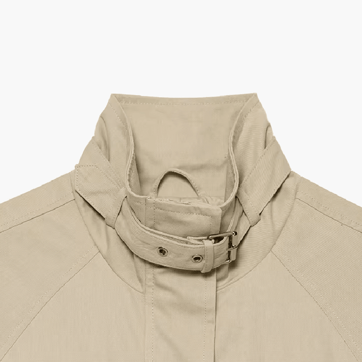Women's Stand Collar Jacket in Khaki - photo 12