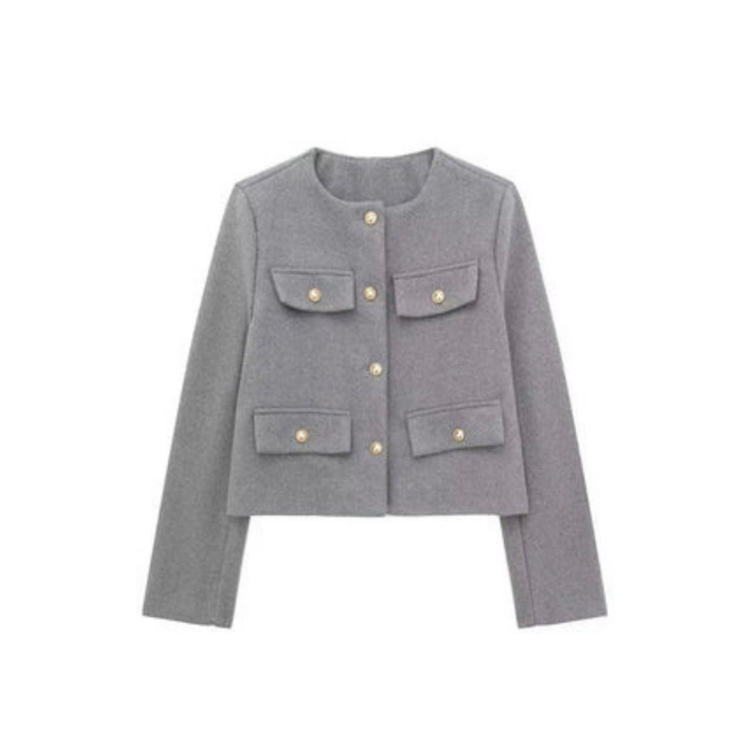 Women's Cropped Button-Front Jacket - photo 4
