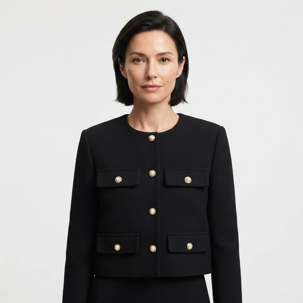 Women's Cropped Button-Front Jacket - photo 9