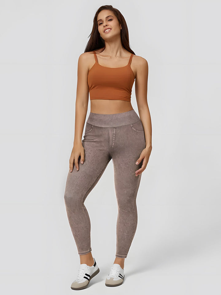 Women's High-Waisted Skinny Leggings with Pull-On Waist - photo 4