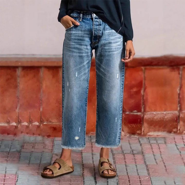 Women's Denim Straight-Leg Cropped Jeans - photo 1