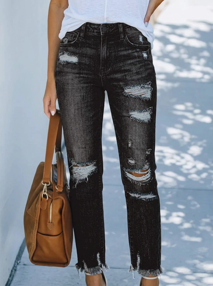 Women's Denim Straight-Leg Cropped Jeans - photo 3