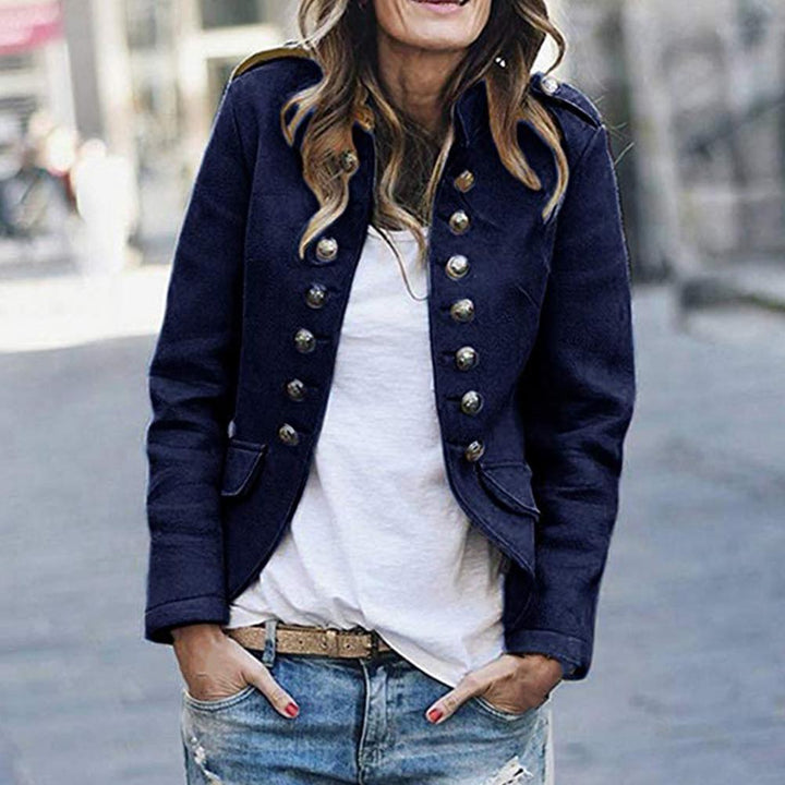 Women's Double-Breasted Button-Front Blazer - photo 2