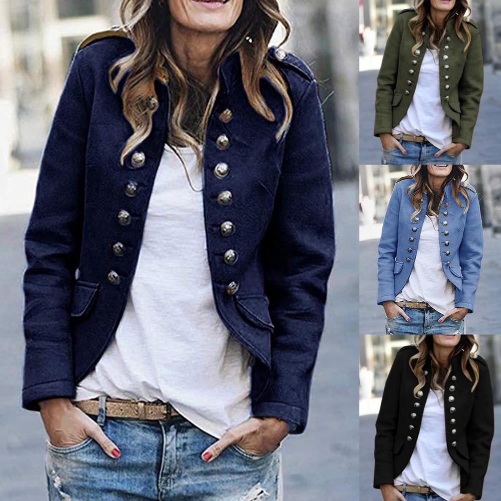 Women's Double-Breasted Button-Front Blazer - photo 6