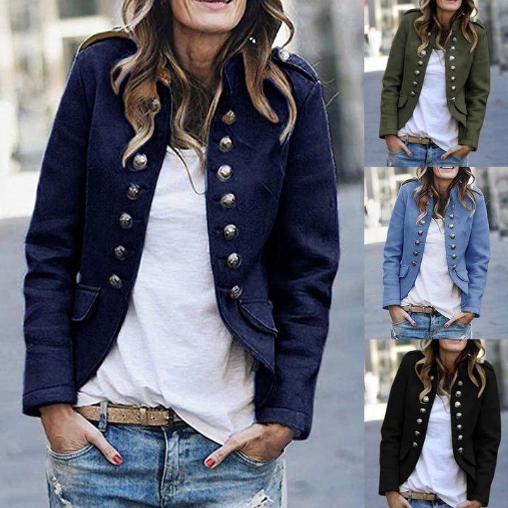 Women's Double-Breasted Button-Front Blazer - photo 6