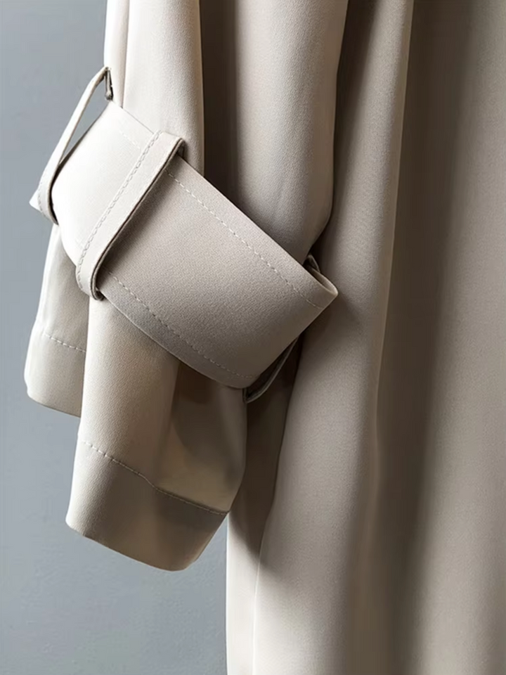 Women's Double-Breasted Button-Front Trench Coat - photo 5