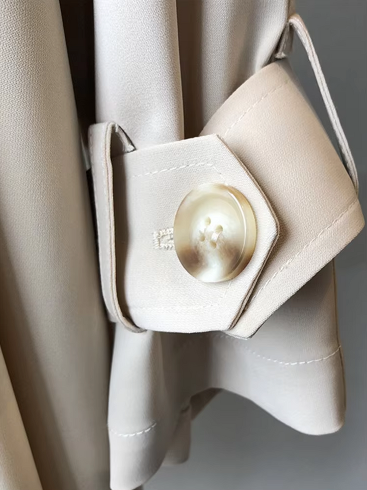 Women's Double-Breasted Button-Front Trench Coat - photo 6