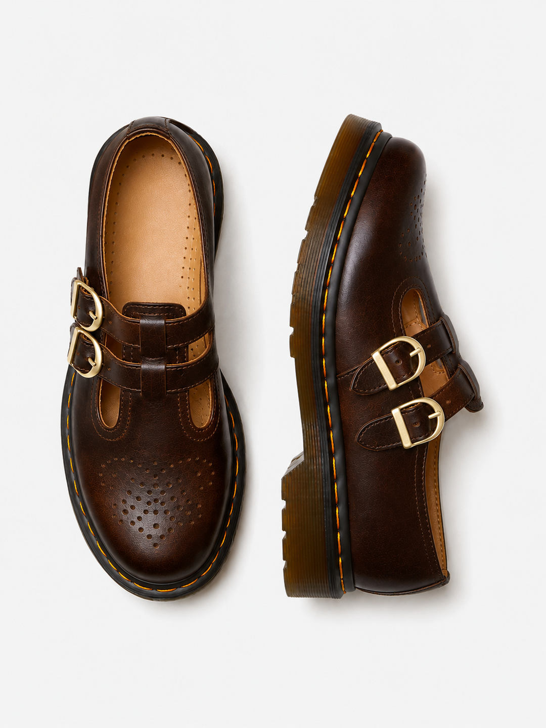 Women's Double Buckle Mary Jane Shoes - photo 4