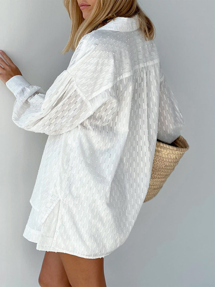 Women's Embroidered Relaxed Two-Piece Set with Button Front - photo 12