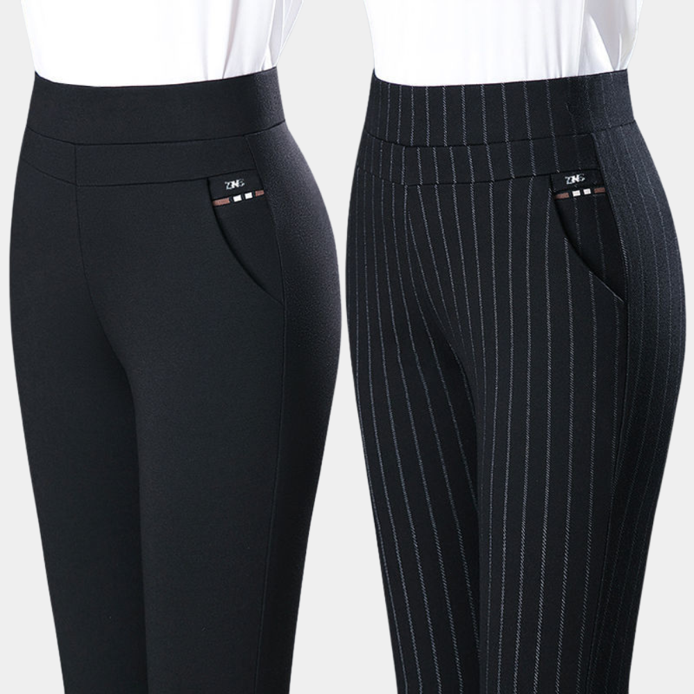 Women's Fitted High-Waisted Leggings with Side Pockets - photo 3