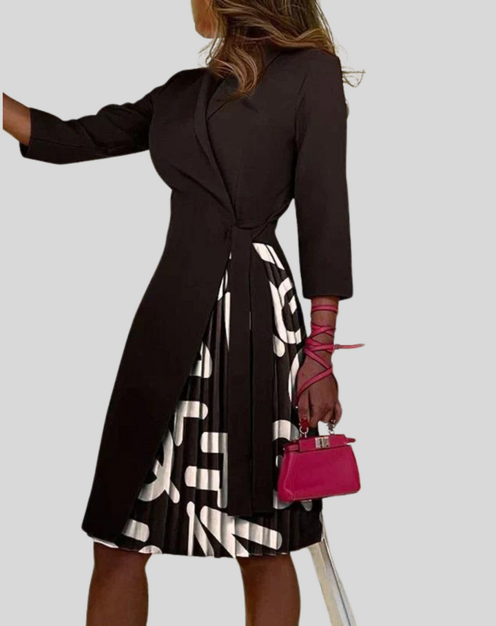 Women's Fitted Pleated Midi Dress - photo 10