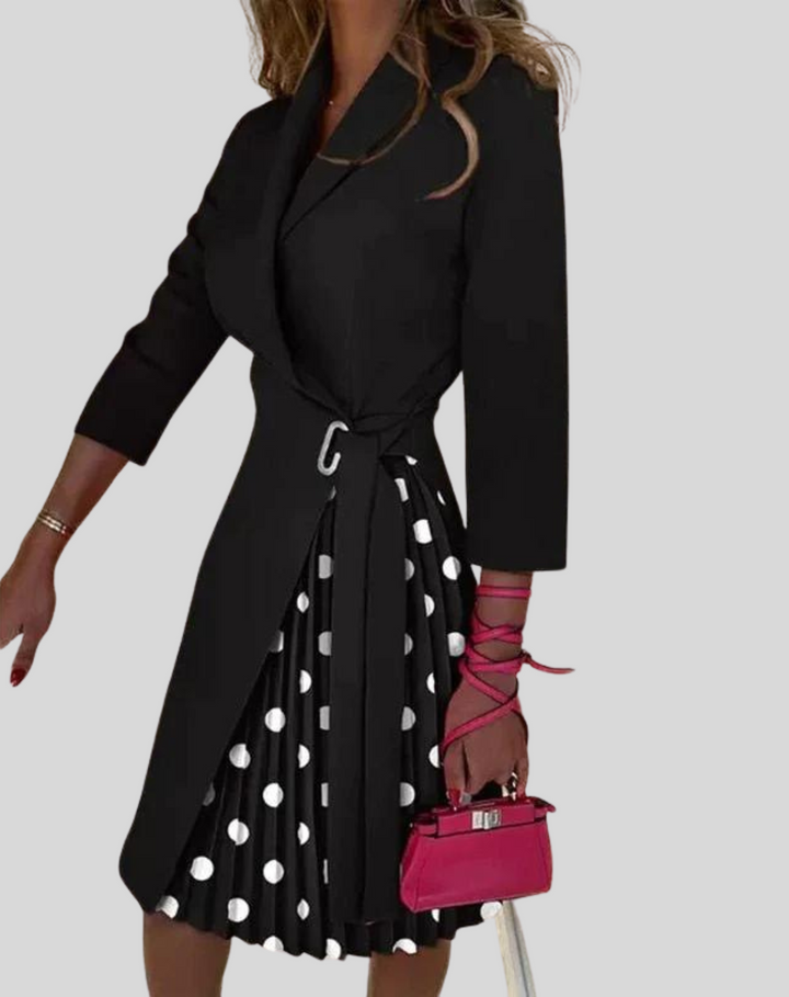 Women's Fitted Pleated Midi Dress - photo 5