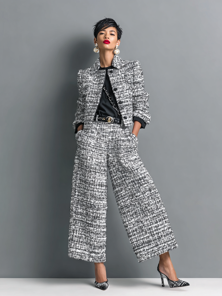 Women's Fitted Wide-Leg Two-Piece Set - photo 2