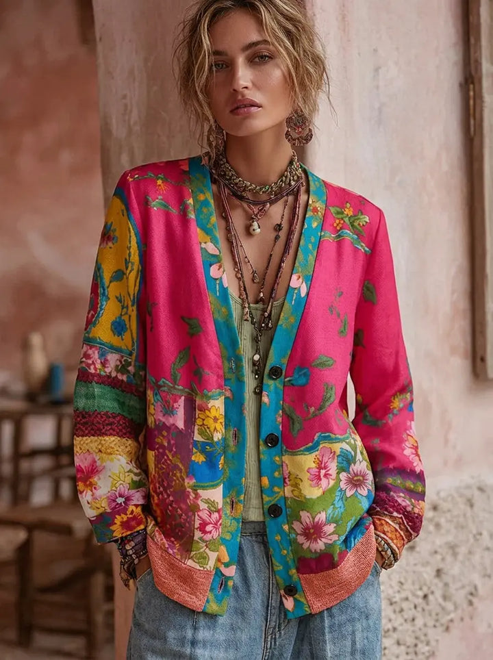 Women's Floral Print Cardigan - photo 1