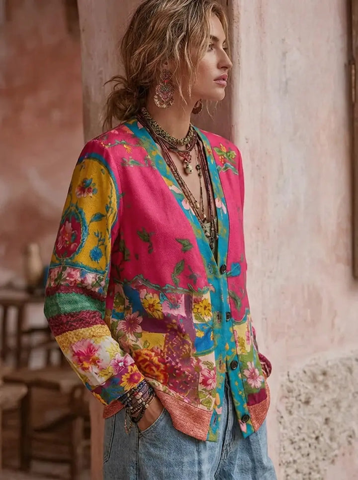 Women's Floral Print Cardigan - photo 2