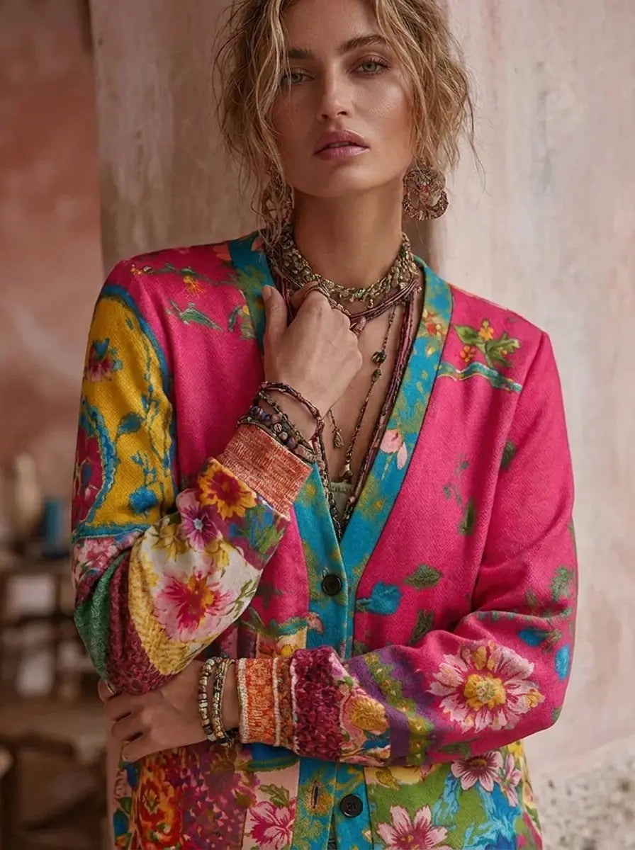 Women's Floral Print Cardigan - photo 3