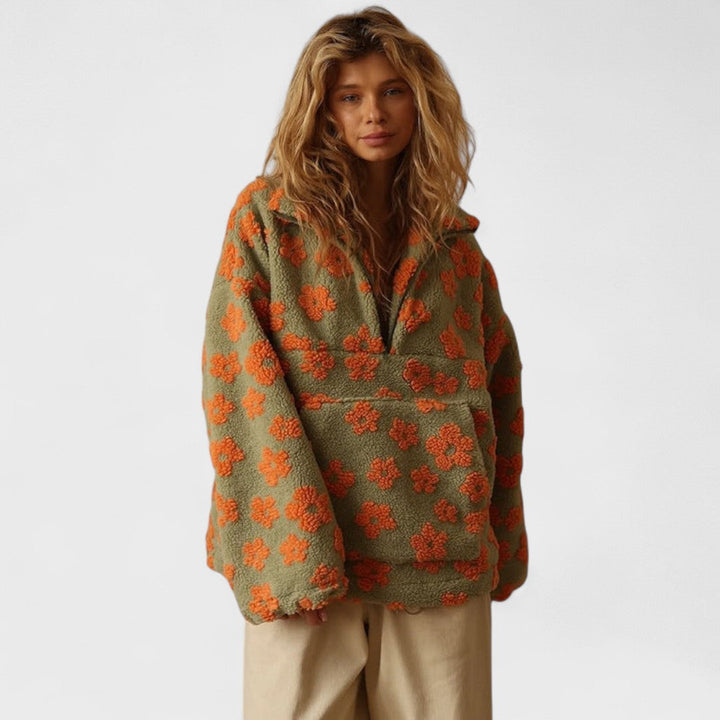 Women's Floral Print Fleece-Lined Jumper - photo 6