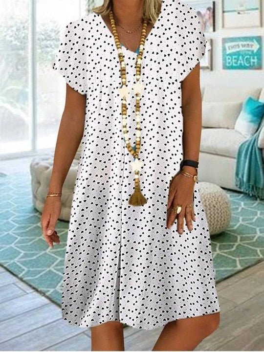 Women's Floral Print Flowing Midi Dress - photo 4