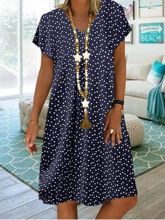 Women's Floral Print Flowing Midi Dress - photo 5