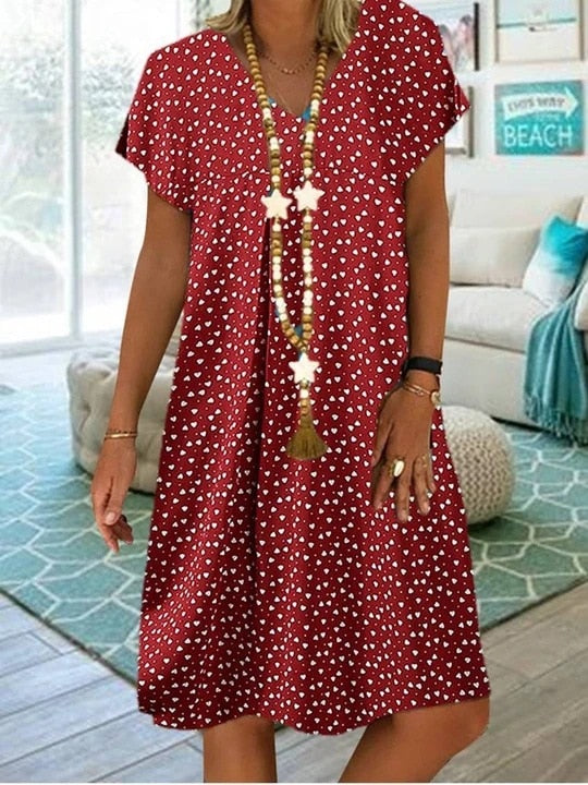 Women's Floral Print Flowing Midi Dress - photo 6