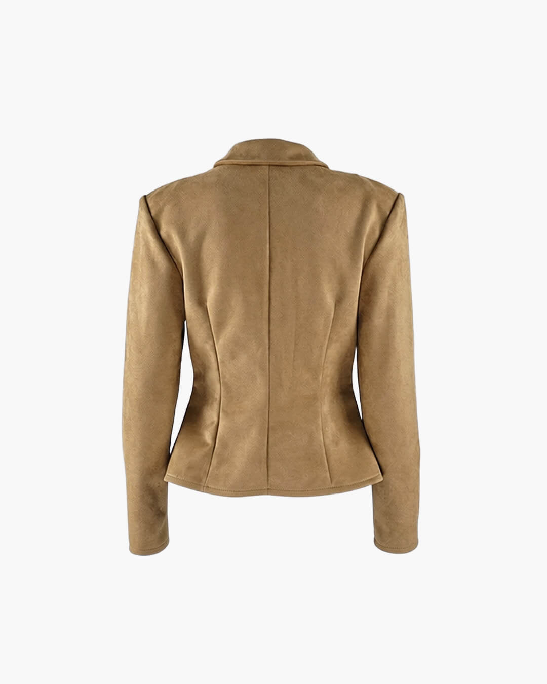 Women's Fitted Zip-Front Jacket with Wide Lapel Collar - photo 6