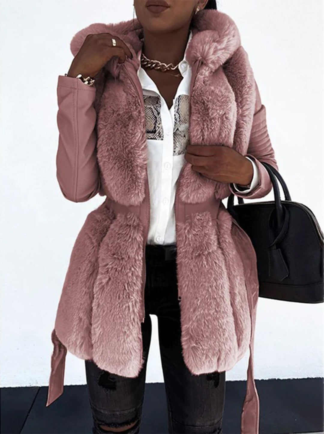 Women's Hooded Biker Jacket - photo 2