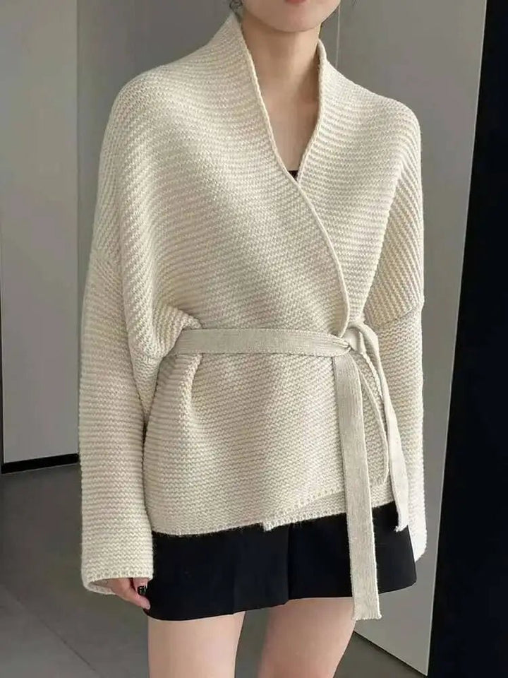 Women's Knitted Belted Cardigan - photo 5