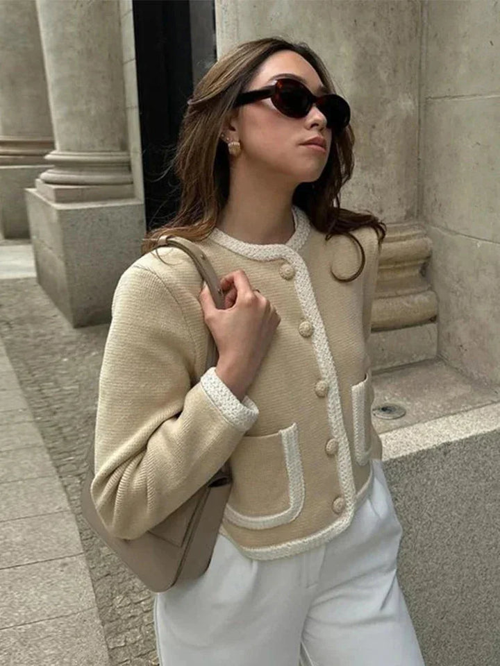 Women's Knitted Button-Front Jacket - photo 1
