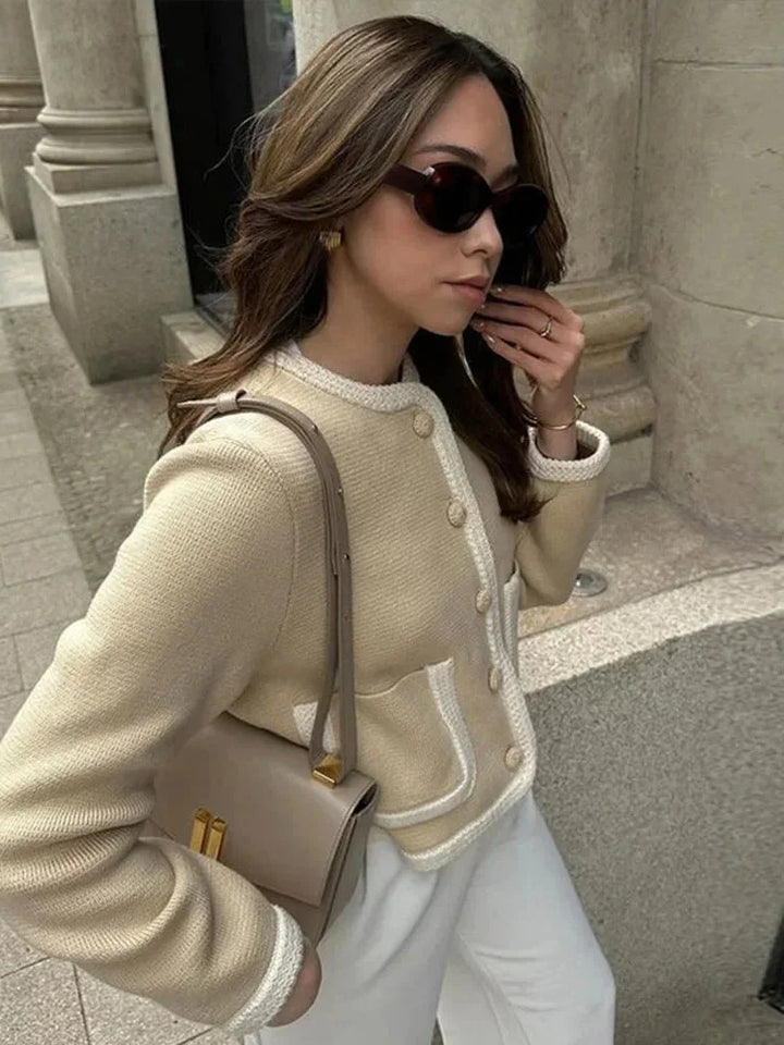 Women's Knitted Button-Front Jacket - photo 2