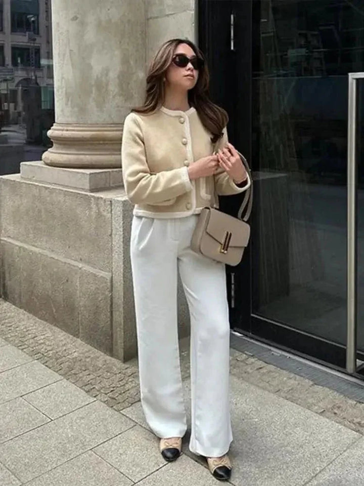 Women's Knitted Button-Front Jacket - photo 4