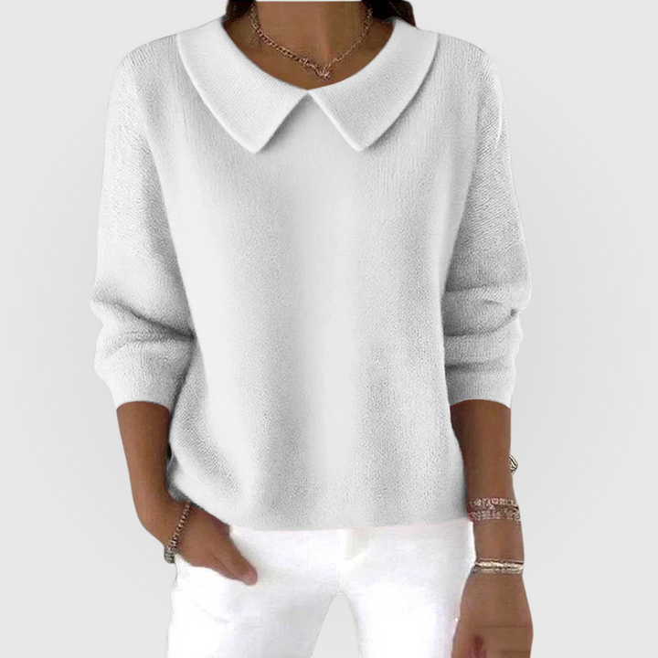 Women's Knitted Collared Jumper - photo 3