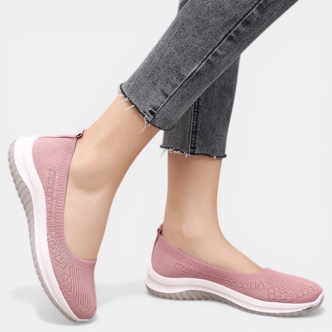 Women's Knitted Slip-On Trainers with Cushioned Sole - photo 1