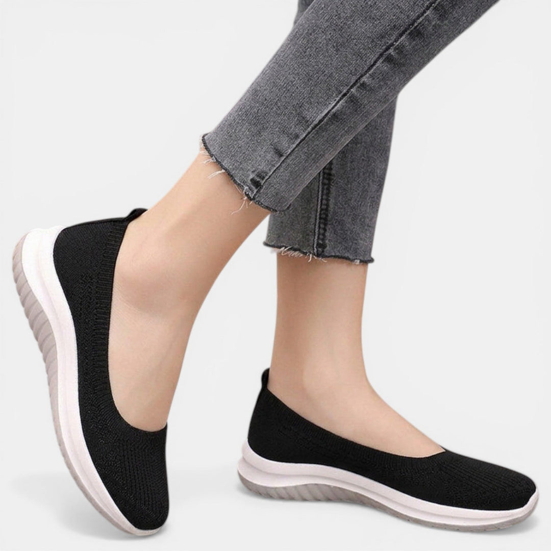 Women's Knitted Slip-On Trainers with Cushioned Sole - photo 2