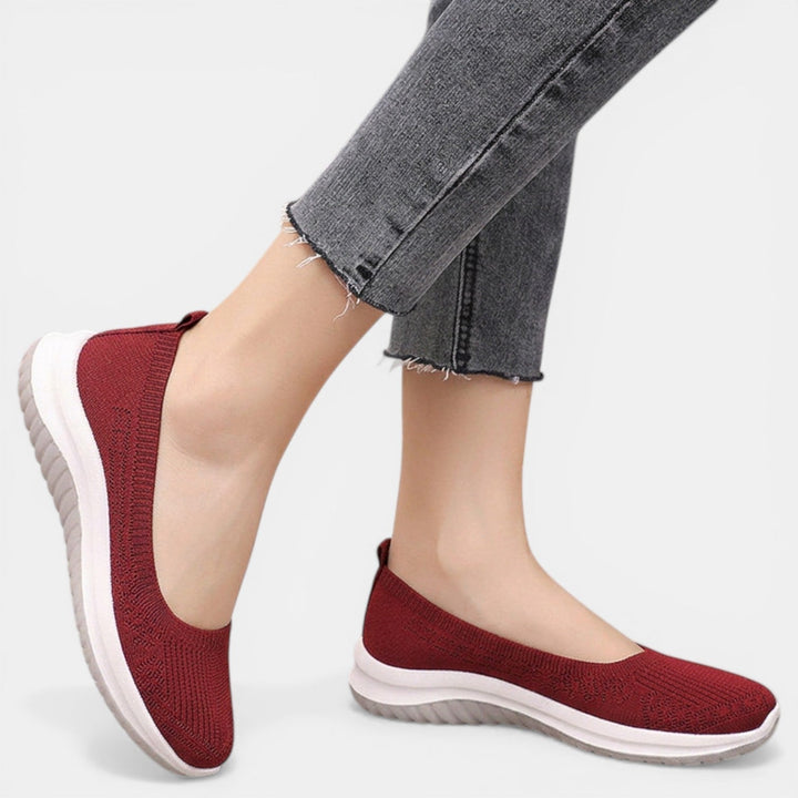 Women's Knitted Slip-On Trainers with Cushioned Sole - photo 3