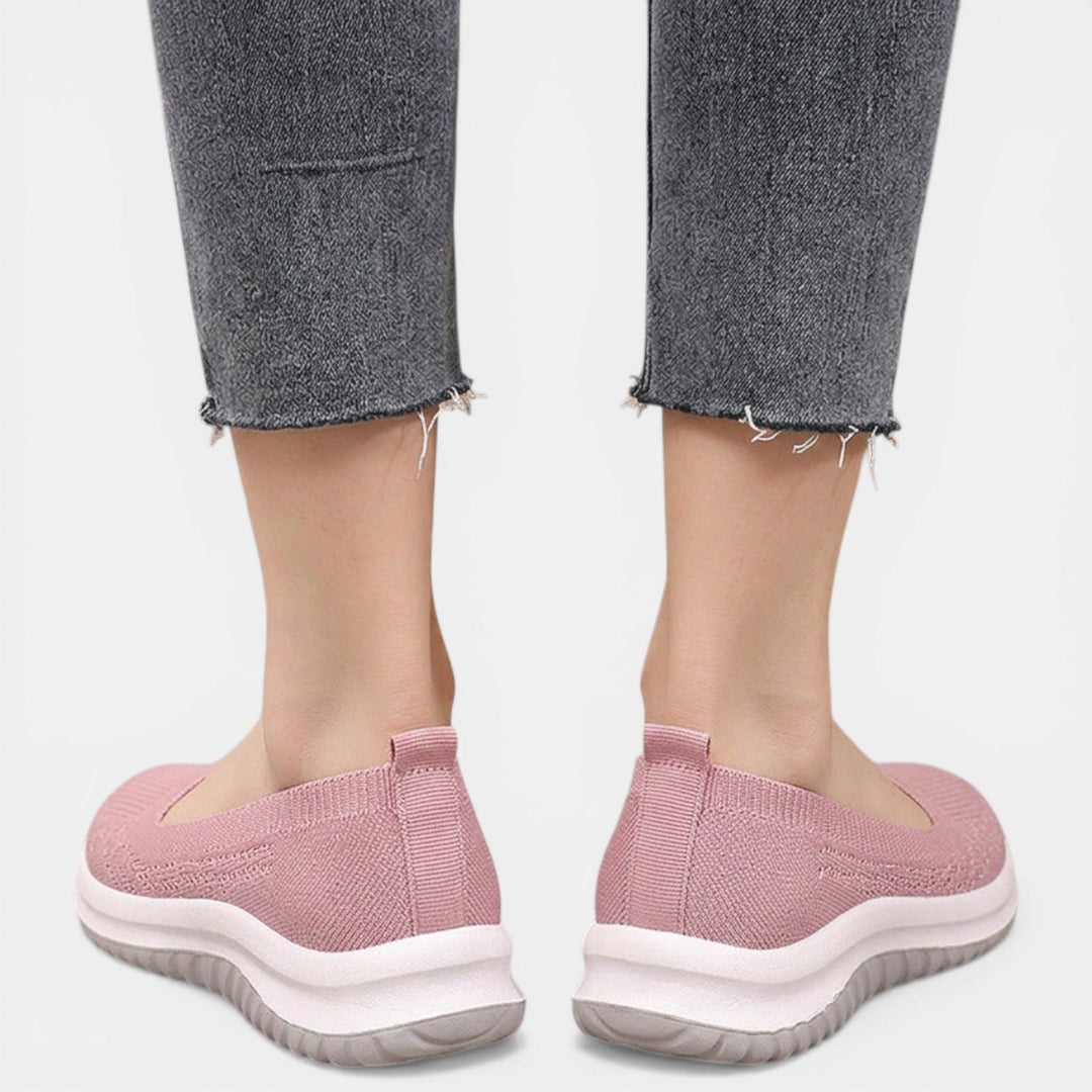 Women's Knitted Slip-On Trainers with Cushioned Sole - photo 5