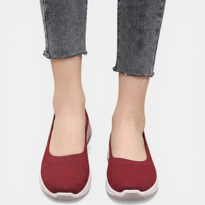 Women's Knitted Slip-On Trainers with Cushioned Sole - photo 8