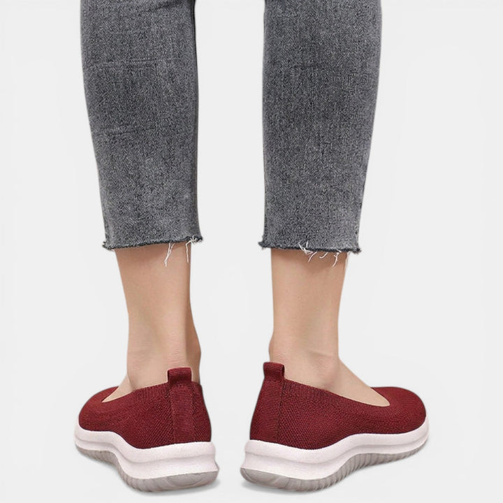 Women's Knitted Slip-On Trainers with Cushioned Sole - photo 9