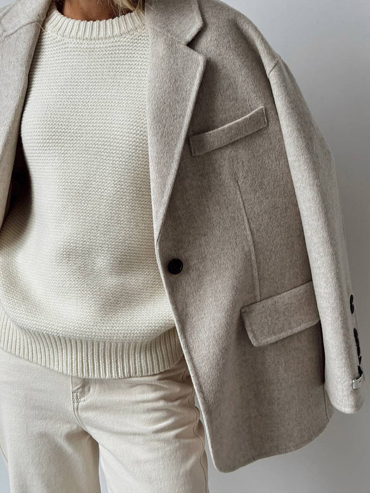 Women's Knitted Jumper in White - photo 2