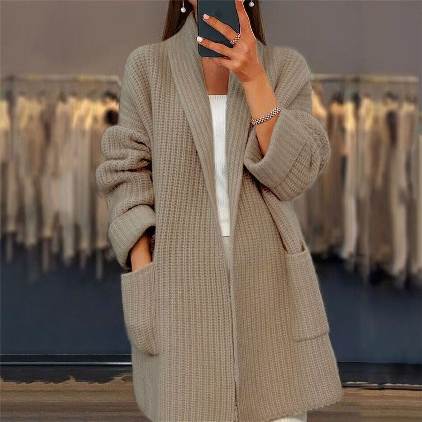Women's Knitted Pocket Cardigan - photo 2