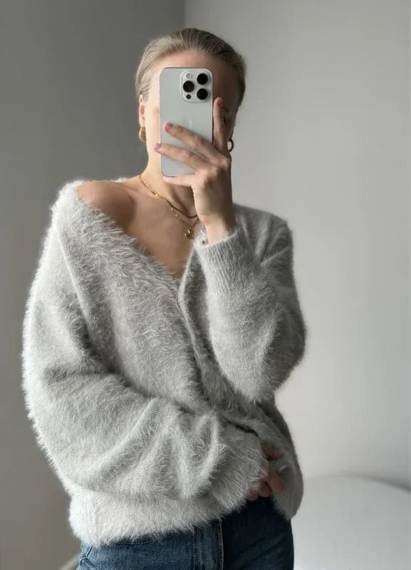 Women's Brushed Knit Cardigan with Button Front - photo 10