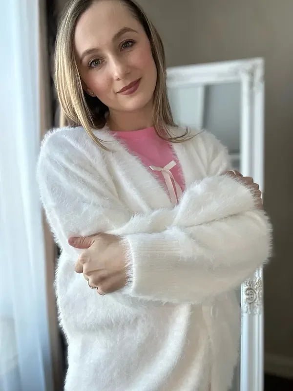 Women's Brushed Knit Cardigan with Button Front - photo 9