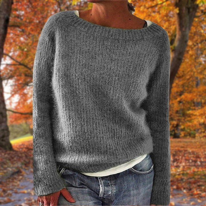 Women's Knitted Relaxed Jumper with Collar - photo 4