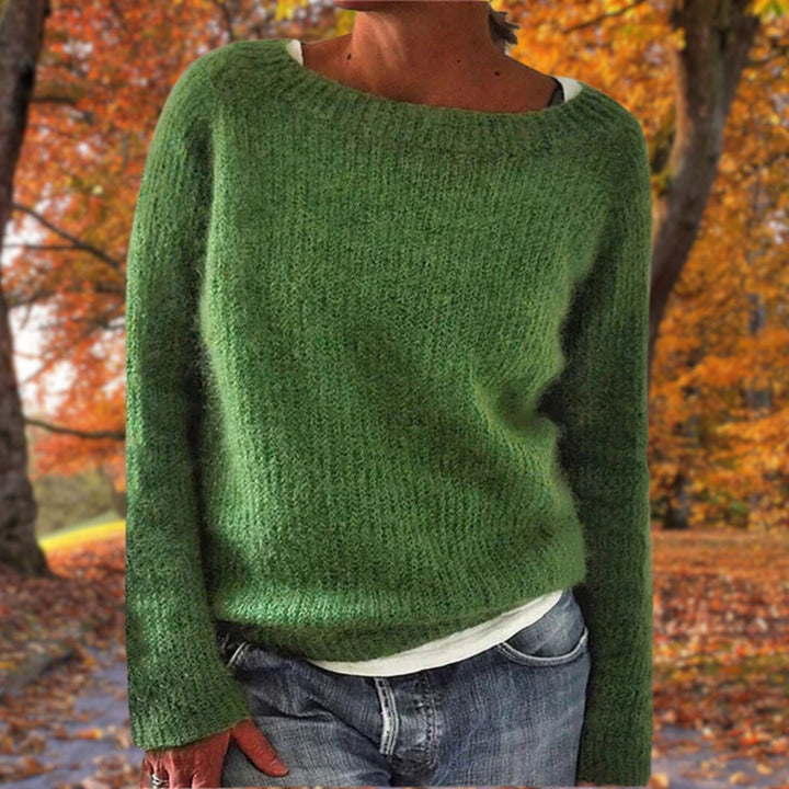 Women's Knitted Relaxed Jumper with Collar - photo 5