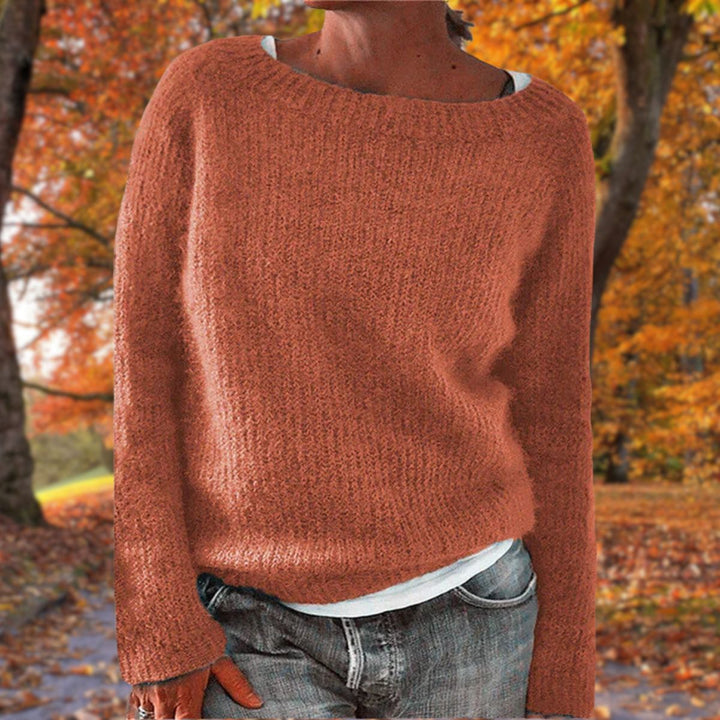 Women's Knitted Relaxed Jumper with Collar - photo 7