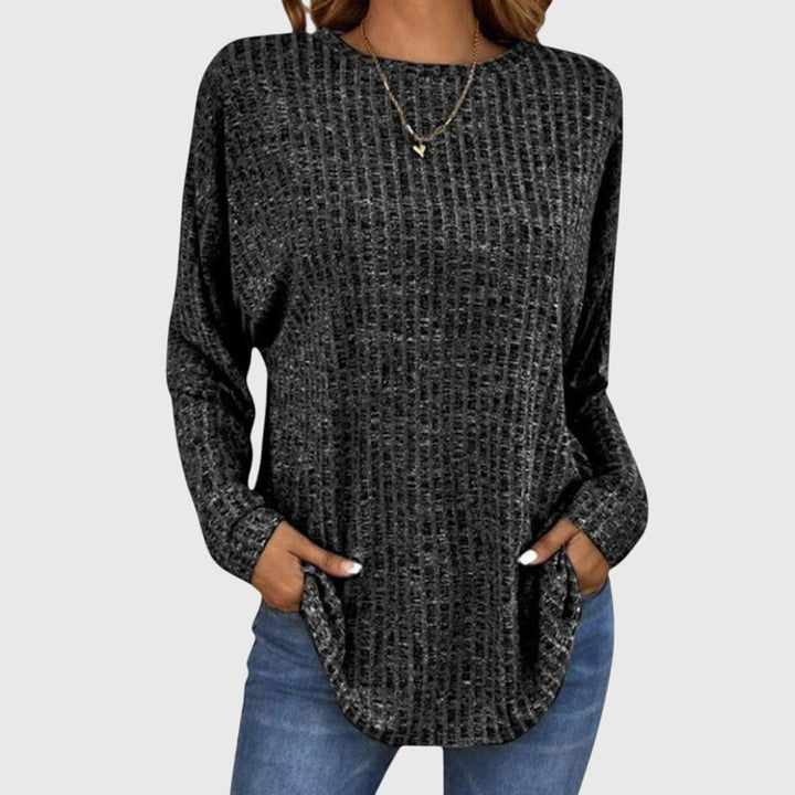 Women's Knitted Relaxed Jumper with Long Sleeves - photo 1