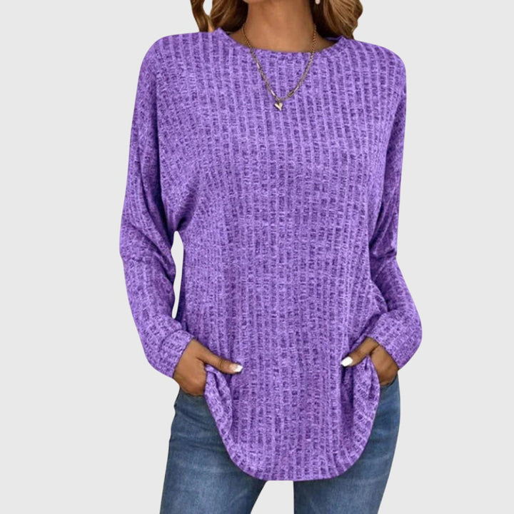 Women's Knitted Relaxed Jumper with Long Sleeves - photo 10