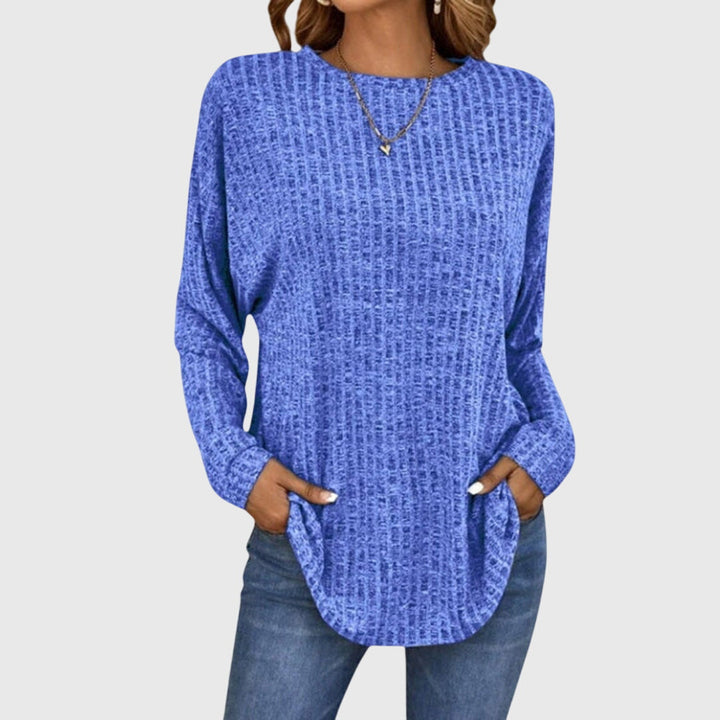 Women's Knitted Relaxed Jumper with Long Sleeves - photo 2